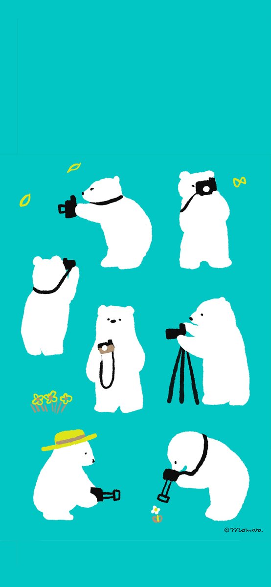 「11月の壁紙その1です!」|ももろ　4／20発売絵本「パンダのパクパクきせつのごはん」のイラスト