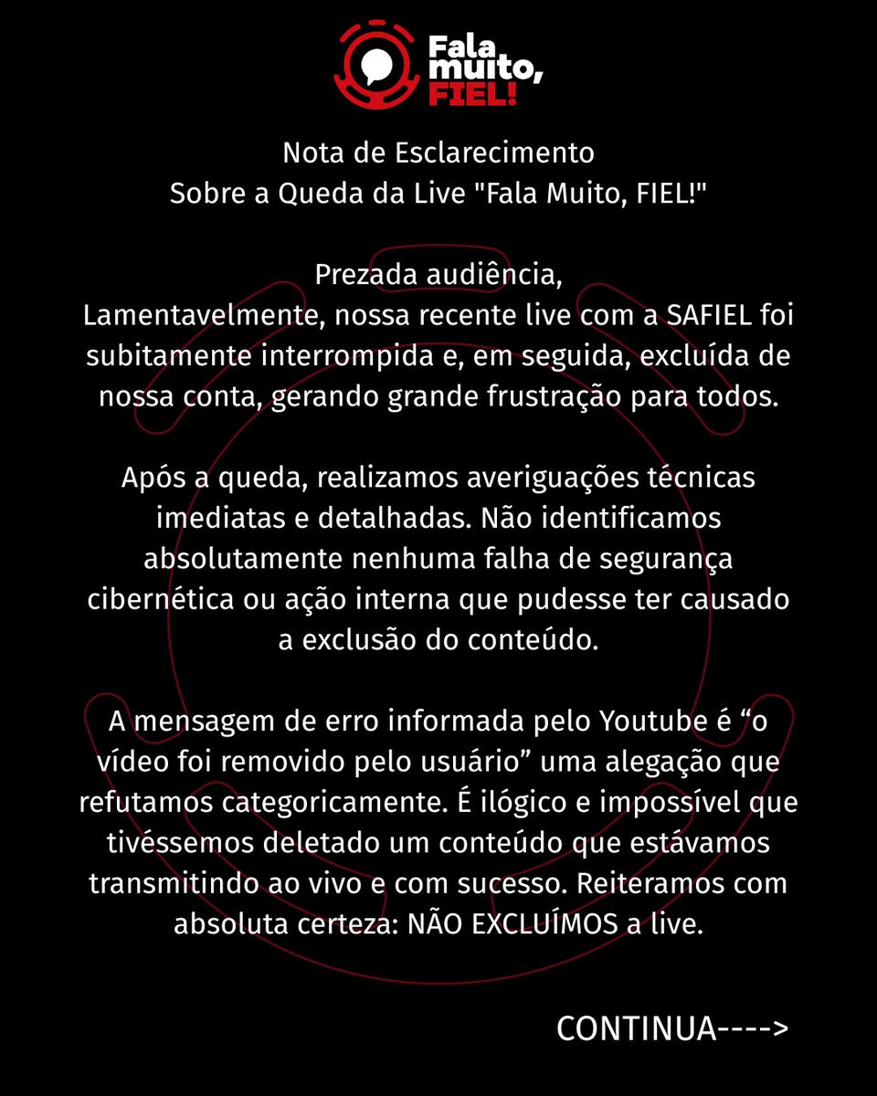 Fala Muito, FIEL! tweet media