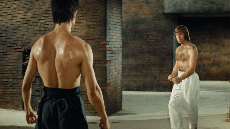 Here's Bruce Lee and Chuck Norris fighting in the Roman Coliseum...why?...just 'cause.