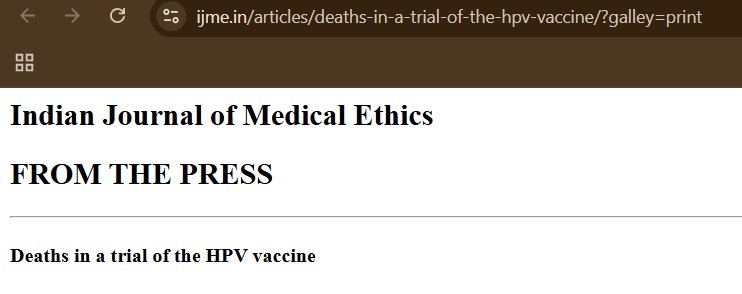 Lot of misplaced criticisms and wrong analogies been given for my post on #HPVVaccine. Only counter-argument’ I got was vaccines have been so good. Yes, but not all.
Here is the past record of mass HPV Vaccination in India, with alarming consequences in 2009.
A brief 🧵