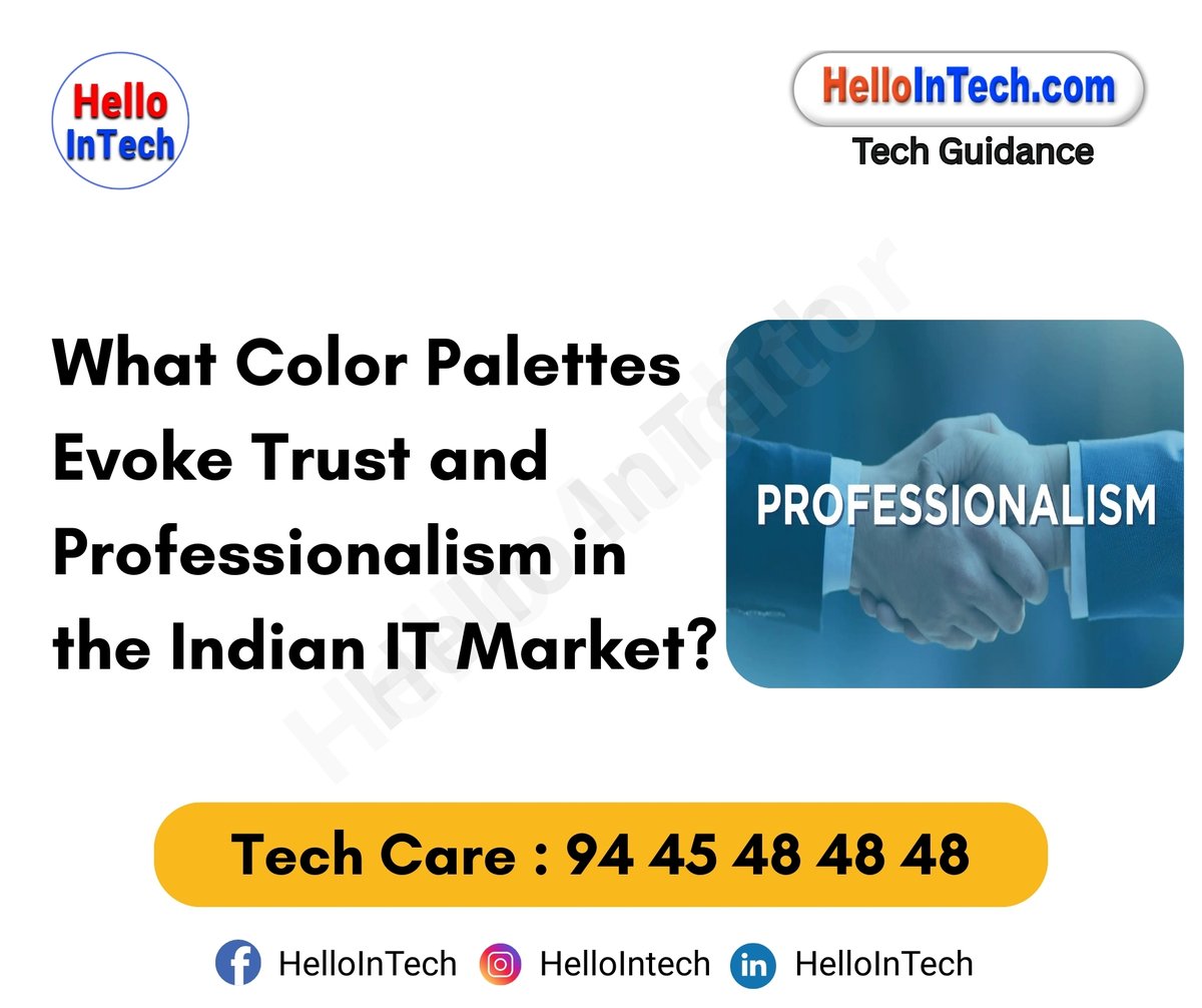 HelloIntec13514's tweet image. What color palettes evoke trust and professionalism in the Indian IT market?

If you would like more information, please visit the page.
hellointech.com/what-color-pal…

#colorpsychology #trustintech #professionalpalette #indianit #designforsuccess #brandingcolors #techaesthetics