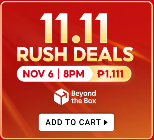 mabelmeee's tweet photo. 🔥 11.11 RUSH DEALS ARE HERE! 🔥
Score Beyond the Box items for only ₱1,111 on Nov 6, 8PM!

https://t.co/fapG4DSCIW https://t.co/EzFzsQbKZH