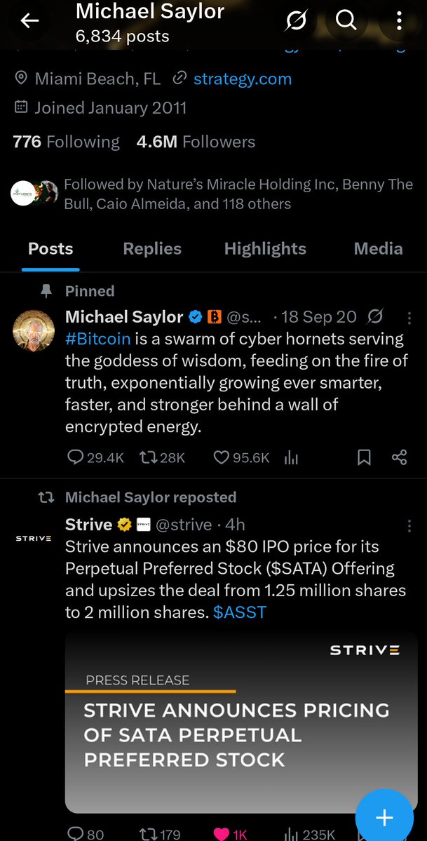 pen604's tweet image. Do ppl realize how huge this is that @saylor is endorsing $ASST and also says publicly in an interview it has the potential to go 100x-1000x?! For its aggressive $BTC accumulation strategy?? #Strive
