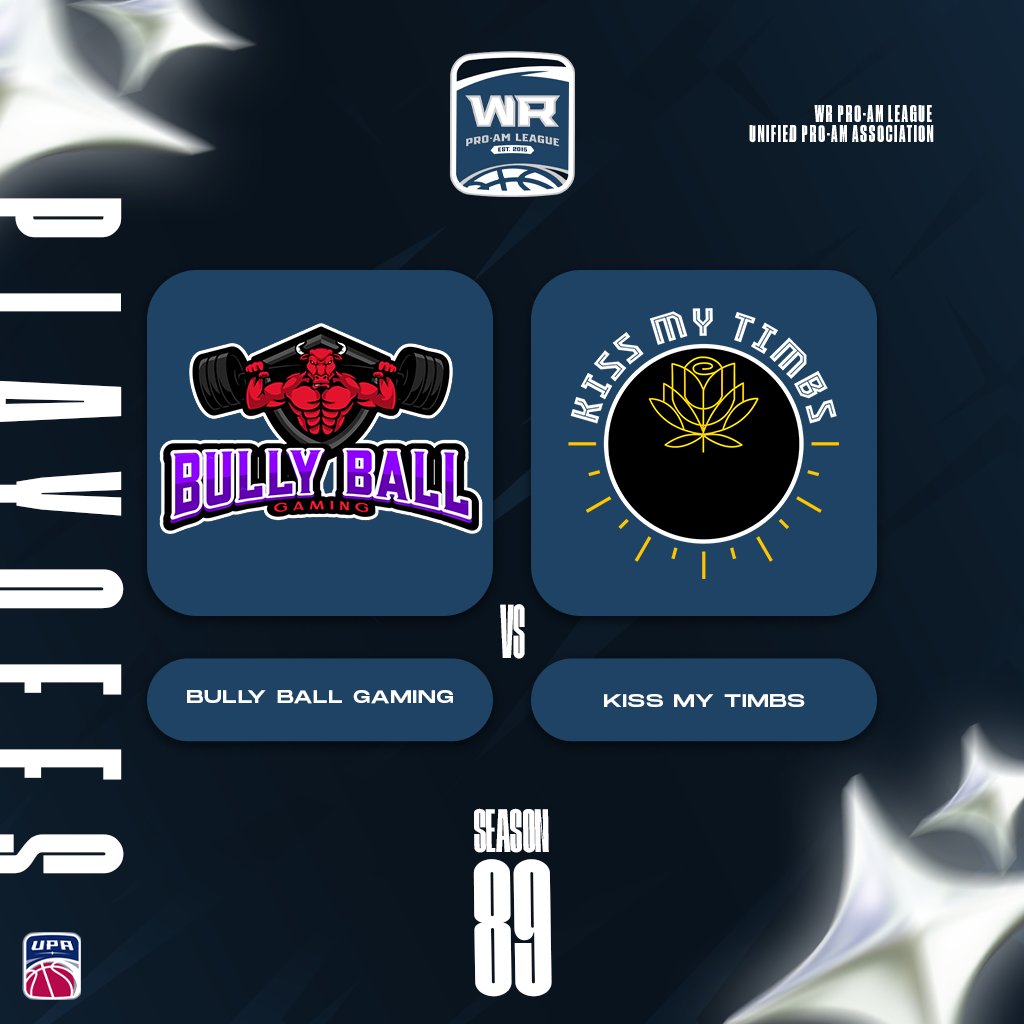 WRProAmLeague's tweet image. 🏆WR 89 PLAYOFFS🏆

You want more you say? We got you!

Blackout 🆚 @LiquidProAm 

Bully Ball 🆚 @KissMyTimbs 

Fearless 🆚 @CashRules2k 

⏰: 11ET Tip-offs

Round 2 Action continues TONIGHT!

TUNE IN👀!