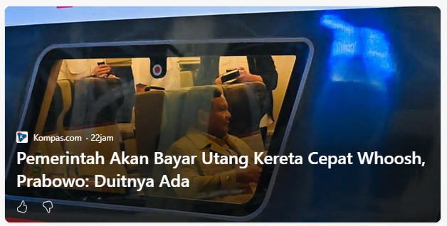 Clear ya........
Jangan nyinyir lagi
Duwitnya sudah ada, bukan dari pajak rakyat

Itu duwit turun dari surga.