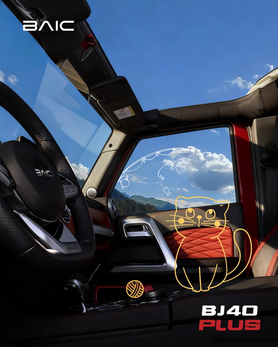 baicglobal's tweet photo. Space to stretch, space to breathe. This is what freedom looks like inside the BJ40PLUS.
#BAIC #BAICENJOYOURIDE #BJ40PLUS #comfort https://t.co/Fw4PH6elZo