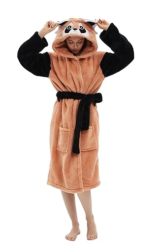 I just received ATOZ Women Robe Adult Animal Bathrobe Flannel Hooded Home Pajamas Soft for Halloween Christmas Cosplay Robe - Raccoon - Large from Your little Duck via Throne. Thank you! throne.com/magi #Wishlist #Throne