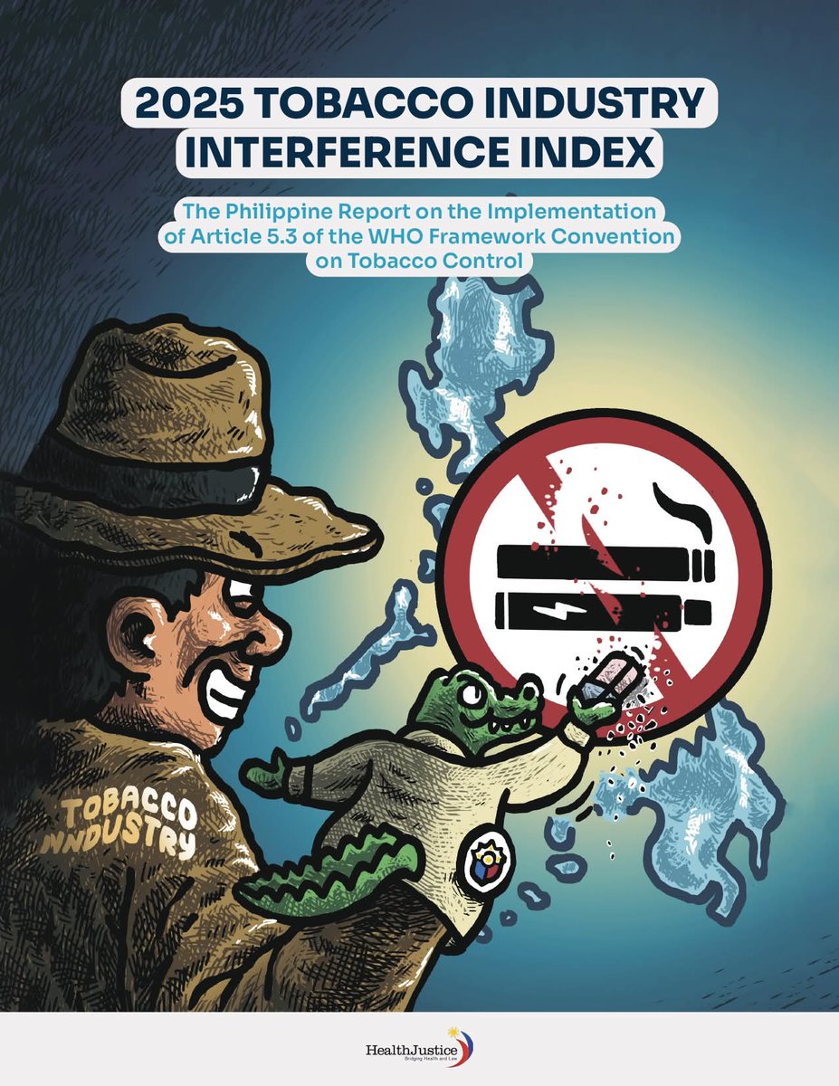 <a href="/HealthJusticePH/">HealthJustice</a> has released the 2025 Tobacco Industry Interference Index report for the Philippines. Glad to illustrate the cover!