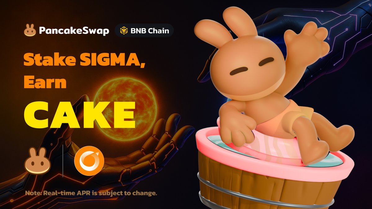 New Syrup Pool: $CAKE

Stake $SIGMA, earn $CAKE with <a href="/sigmadotmoney/">Sigma.Money</a>, the autonomous yield engine on BNB Chain. 

🍯 Dip in: pancakeswap.finance/pools
