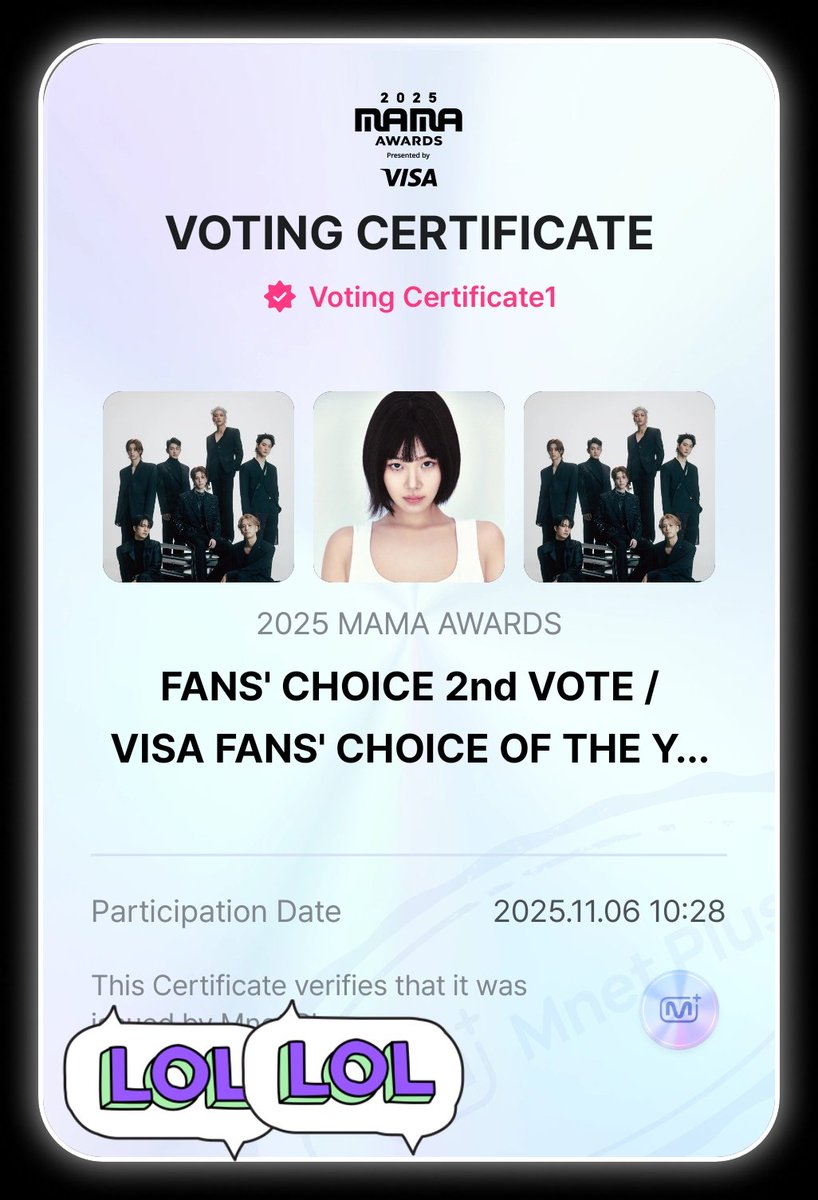 อย่างน้อยก็ได้ลงมือทำและทำเต็มที่ในแบบเราแล้ว สู้เขานะญิ๋ง ✌🏻✌🏻
#2025MAMAVOTE #GOT7