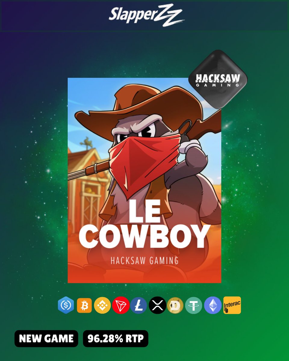 Slapperzzcom's tweet image. Saddle up! Le Cowboy is now live on Slapperzz Casino! 

#slapperzz #casino #slots #hacksaw #maxwin #slapperzzcasino