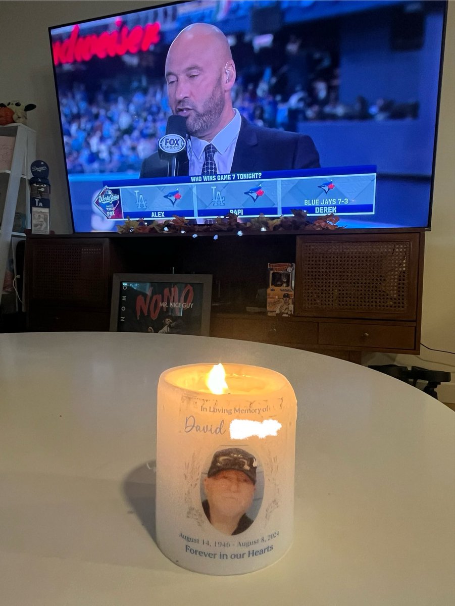 yup, my dad is the reason I’m a Dodgers fan. Grew up with it, it’s in my blood. Dodgers were on TV every summer night at my house growing up. Or he’d be working on stuff in the garage with the game on the radio

lit a candle for him before Game 7 and he came through 😇