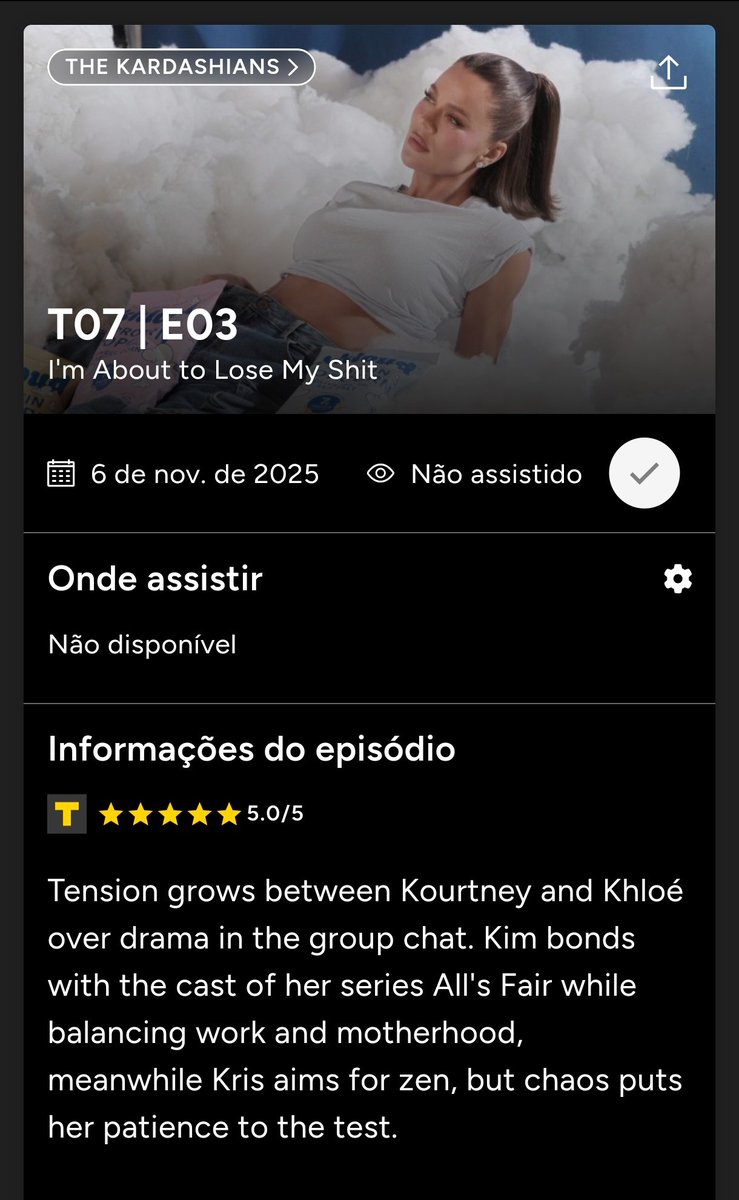 Detalhes do 3° episódio da 7ª temporada de The Kardashians.

Título: "Estou Prestes a Perder a Cabeça"

"A tensão aumenta entre Kourtney e Khloé por causa de um drama no grupo de mensagens. Kim cria laços com o elenco de sua série All’s Fair enquanto tenta equilibrar trabalho e
