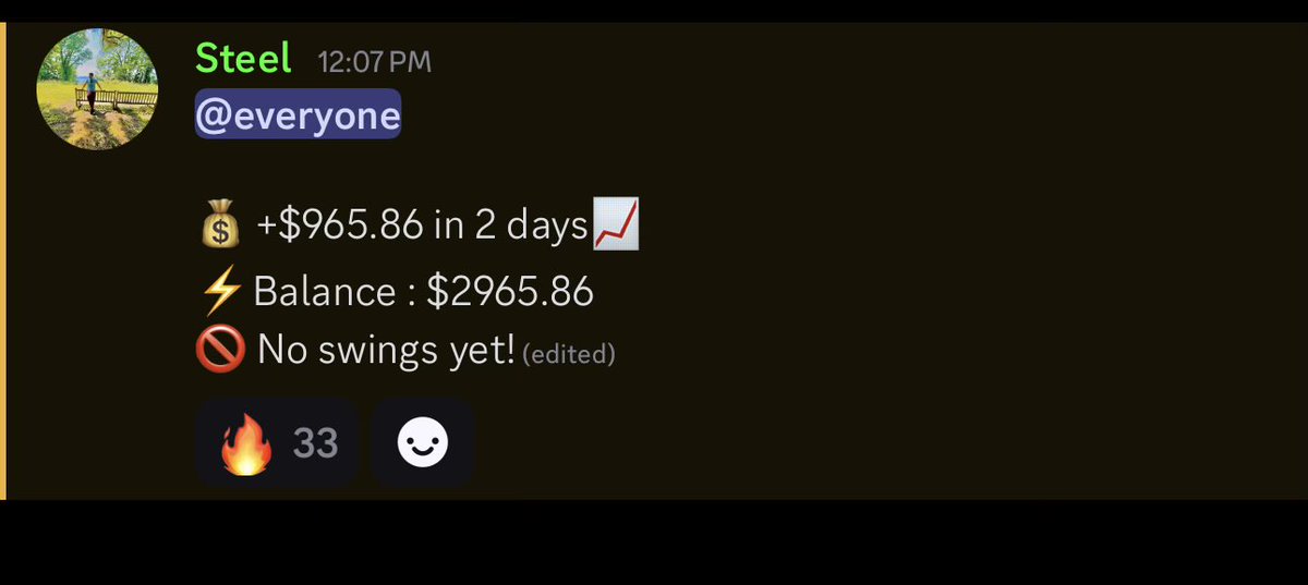 Forged_by_Steel's tweet image. Day 2:

📈40% up on the challenge in 2 days with 2 plays.
⚡️Balance at $2965.86

#2KChallenge $EOSE $HIMS $HOOD