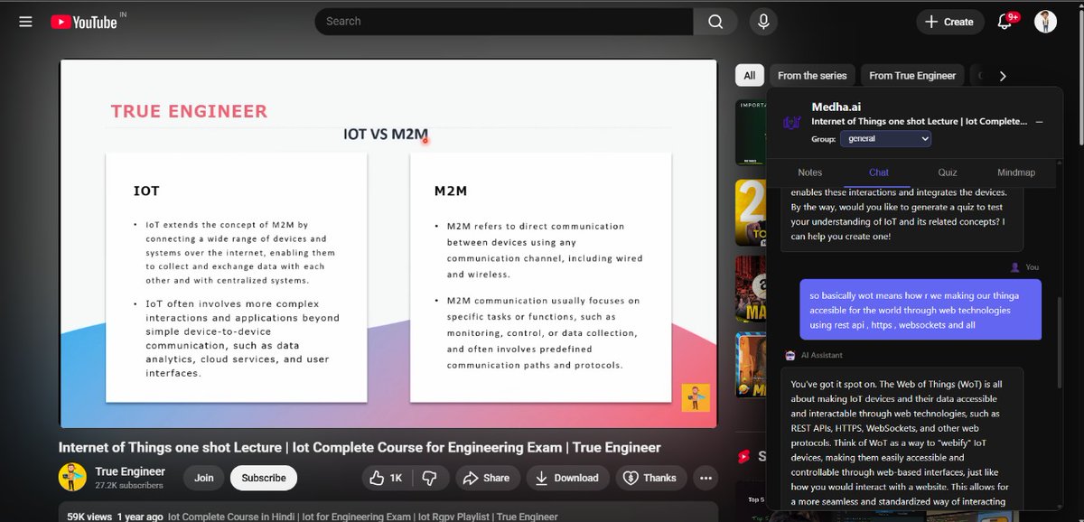 itz_shu6h's tweet image. What if your YouTube tutorials could take notes, solve doubts, and quiz you automatically? 😎🔥

Meet Medha AI – Tutorial Support, a browser extension that brings AI right into your tutorials.

Know More: linkedin.com/posts/shubhami…