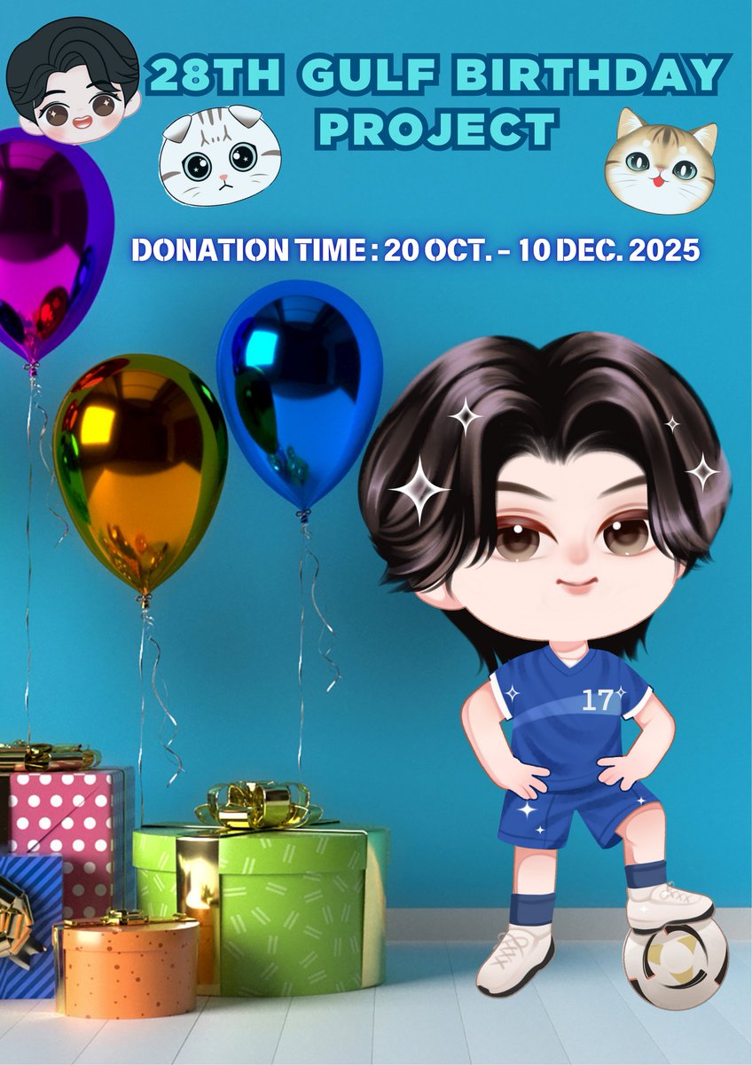 TrendforGulf's tweet image. 🎂#28thGULFBirthDayProject🎂
บ้านเทรนด์ขอเชิญชวนร่วมเป็นส่วนหนึ่งในการส่งมอบของขวัญให้น้อง #GulfKanawut ในวันเกิดปีนี้🎁

🎁 โดเนท 399.- รับที่วางโทรศัพท์มือถือ
🎁 โดเนท 599.- รับผ้าห่มพิมพ์ลาย 130×150cm.
📌 แบบฟอร์ม
🔗docs.google.com/forms/d/e/1FAI…
📍โดเนทถึง 10 Dec.2025
#กลัฟคณาวุฒิ