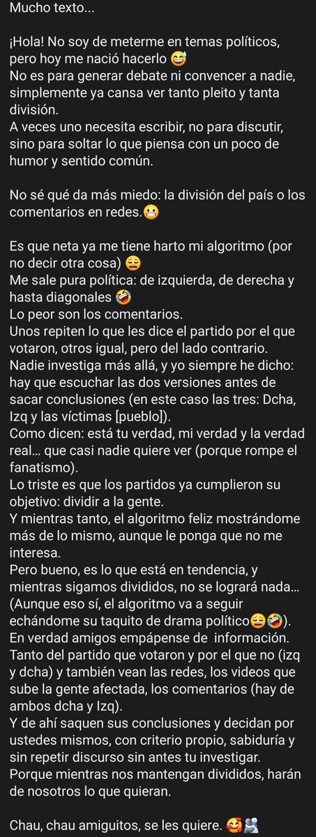 fredd_cm's tweet image. No estoy del lado de ningun partido, político. Si no del lado de donde pertenezco que es el pueblo.