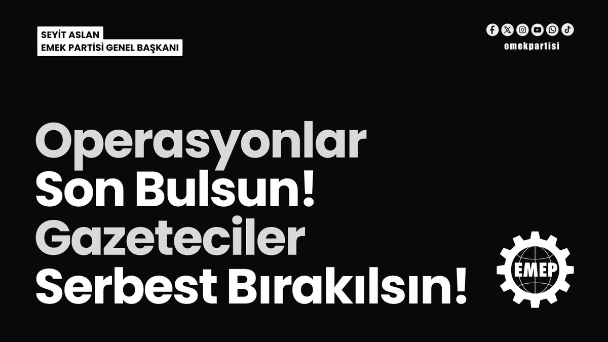 Saray iktidarı, muhalefeti dağıtmak ve sürekli baskı altında tutmak için giriştiği operasyon dalgasına her gün bir yenisini ekliyor. 

Esenyurt Belediye Başkanı Ahmet Özer’in 30 Ekim 2024'te tutuklanması ve yerine kayyım atanmasının ardından CHP’nin Erdoğan’a karşı cumhurbaşkanı