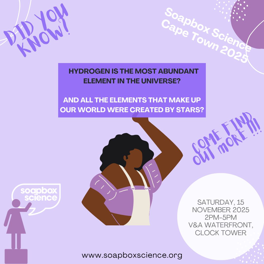 SoapboxSciCT's tweet image. Science, meet the streets! 🌆 Join the conversation at Soapbox Science Cape Town 2025 on Nov 15! #SoapboxScience #CapeTown #WomenInScience #ScienceForAll #ScienceCommunication