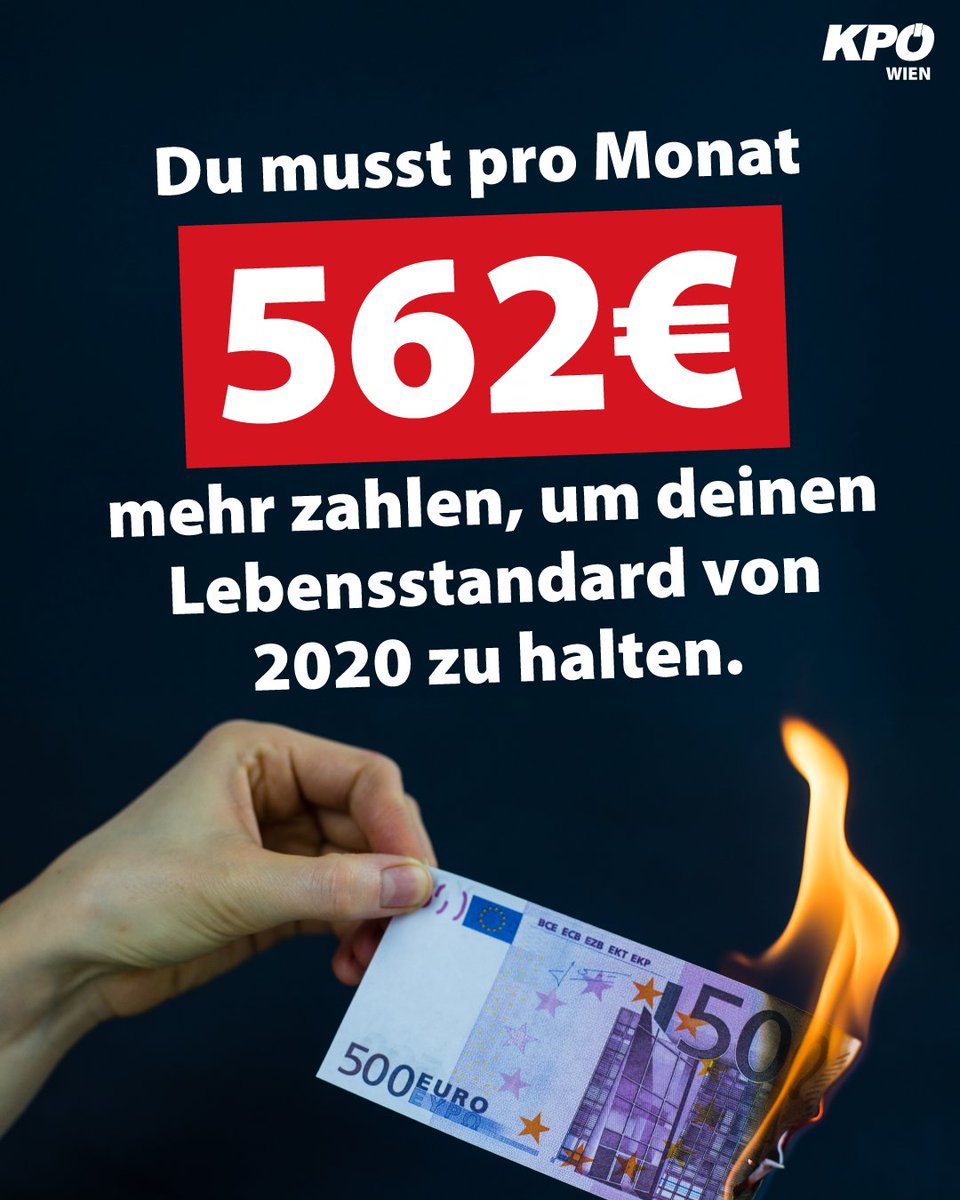 562 Euro pro Monat ausgeben, nur um den Lebensstandard von 2020 zu halten? Ja, die traurige Realität in Österreich. /1