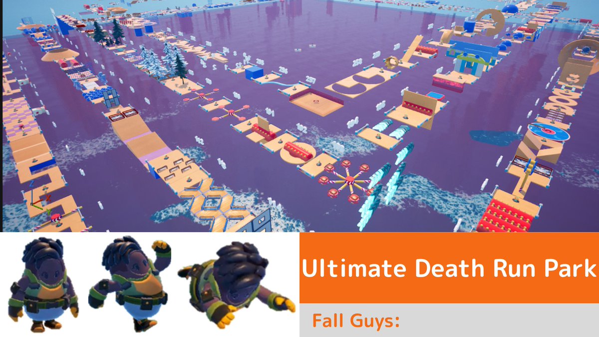 制作したゲームをアップデート。
■ステージをクリアすると、コインが再出現するようになりました！
2周目でもより楽しくプレイすることができるようになりました！

マップコード：1048-5633-1262
タイトル：Ultimate Death Run Park
#UEFN