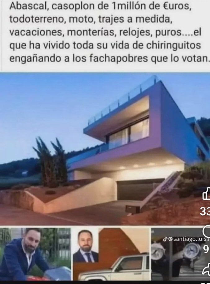 Acusofachosfera's tweet photo. @GelixSteve Siiii. Por los más de 11 millones que Santi se ha metido a su bolsillo de vivir de #Prestado a chalet de más de un millón de € en pleno Madrid y un caserío a todo lujo para su hermana en Lekamaña, y retirarse el los fines de semana https://t.co/LSlWThdkAj