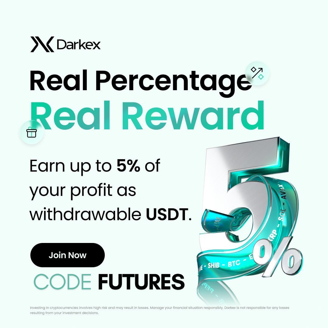 HVTrendTrader's tweet photo. Been using Darkex lately — and yep, they actually pay out.

💰 5% Extra Cash on Futures
💸 Profit $1,000? Get $50 extra – withdrawable!

✅ Sign up: https://t.co/7Vzyss0jvL
✅ Use my code: FUTURES

💬 Our TG community: https://t.co/j7fVZ6A7rn

Easy passive rewards while trading. https://t.co/VR4VTRJbRA
