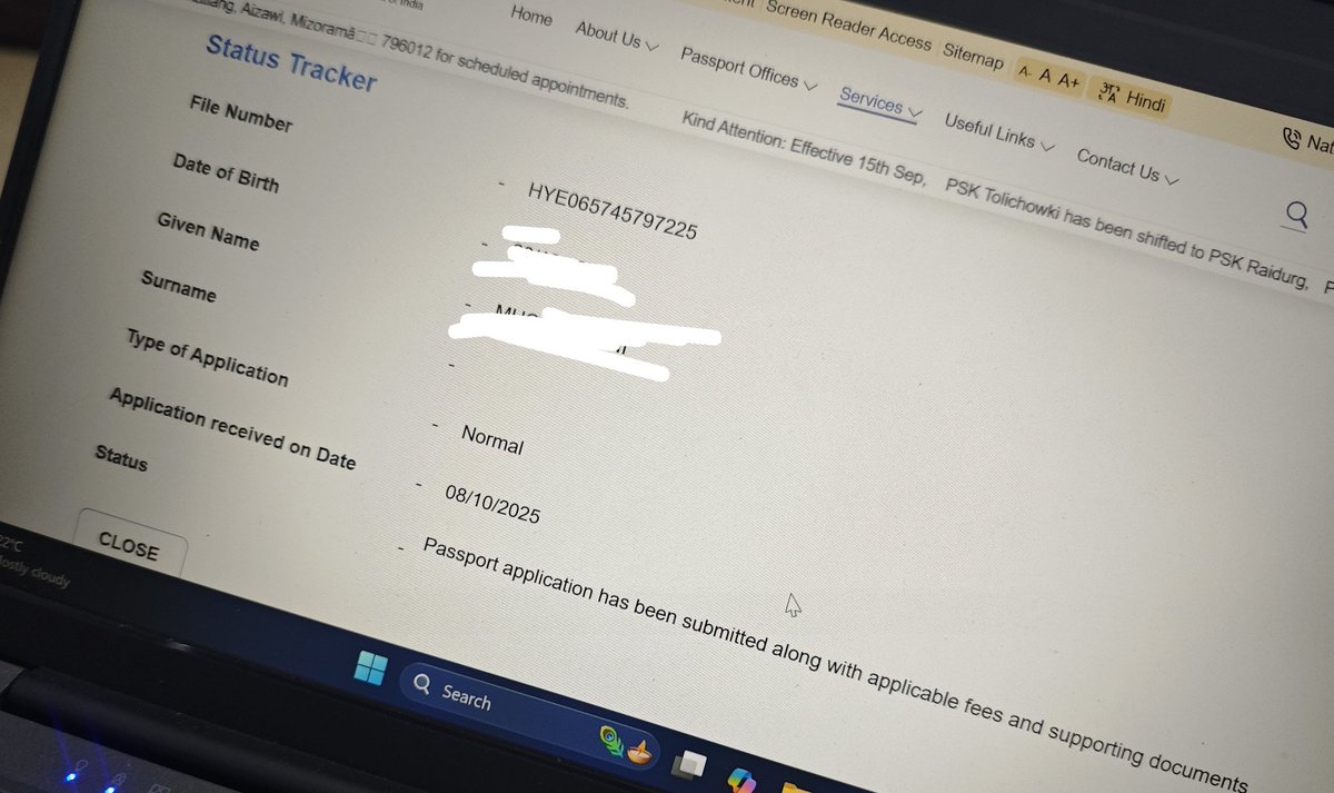 Techymusaib's tweet photo. @rpohyderabad Its been 28 days, still the status stuck in the initial stage.
HYE065745797225 this is file number, please look into this https://t.co/8QFHHaS2yF