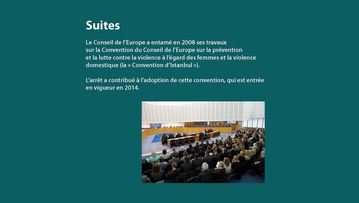 📍 Les 75 ans de la Convention : arrêts de principe

🗓 2009

📚 Violence à l’égard des femmes

⚖️ Opuz c. Turquie

➡️ L’arrêt de référence qui a incité l’Europe à agir contre la violence à l’égard des femmes