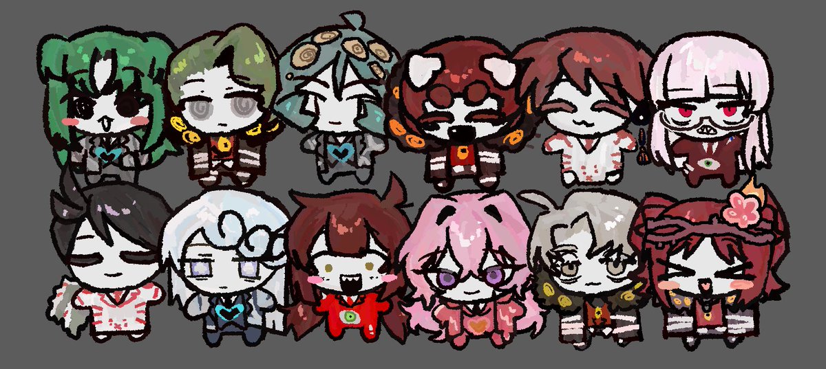 鍵で募集させて頂いたゆる〜くよそ職員さんを描くタグで描いたもの。可愛く描けたので見て見てする