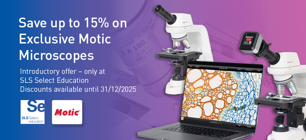 SLSSelectEd's tweet image. 🔬 Save up to 15% on #Motic #Microscopes!

Give your science department the upgrade it deserves! The Stellar 1-M range helps students explore, observe and discover the microscopic world. 🔎🦠

👉 Find out more: ow.ly/VGmR50Xhrtl

📅 Offer valid until 31st Dec 2025