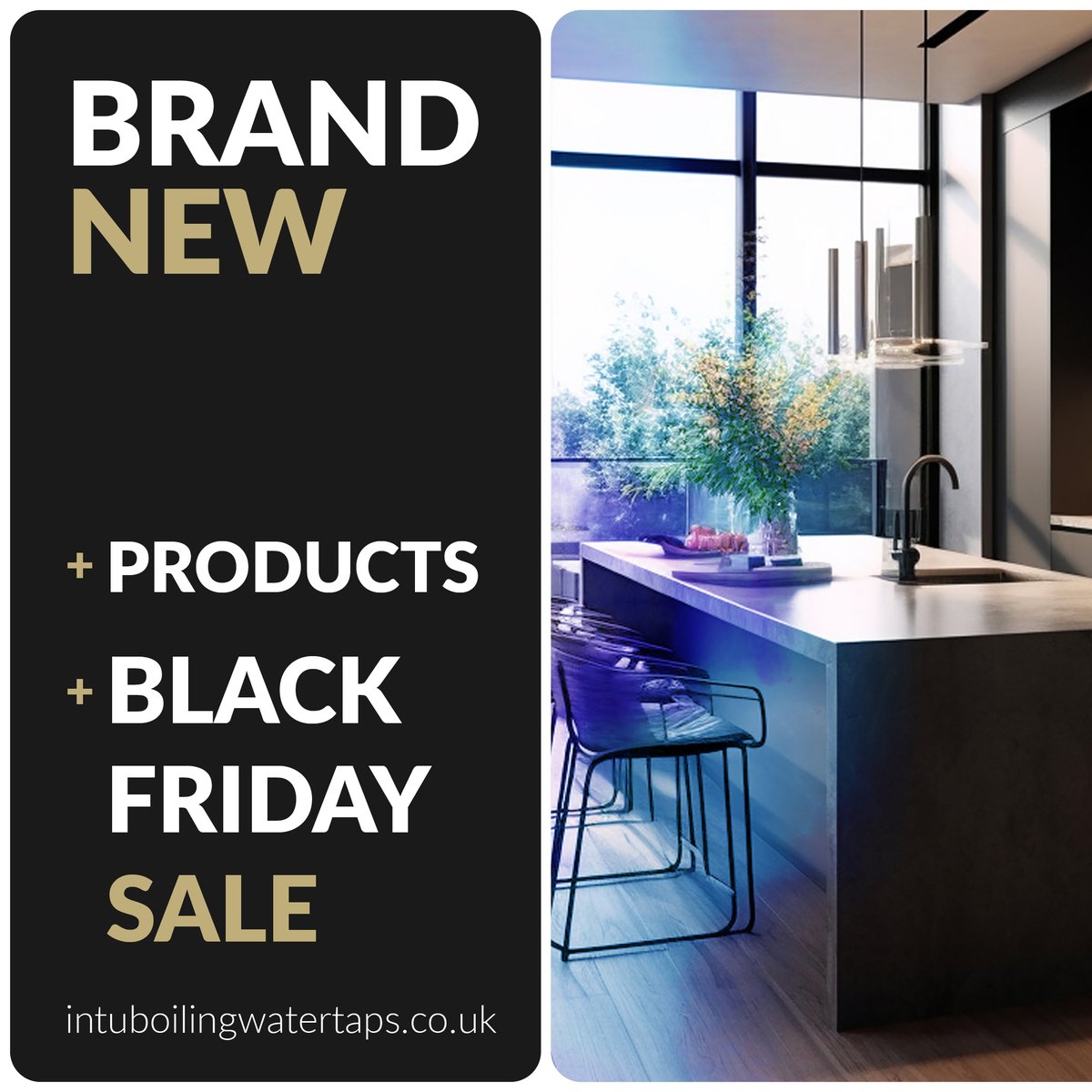 INTUEvolution's tweet photo. OUR BLACK FRIDAY SALE IS HERE! 🖤 🥳

Discover our advanced kitchen products at special Black Friday prices, including our new digital taps!

Pick your perfect tap &amp; save today at https://t.co/hB5I04gVGi

#BlackFridaySale #BlackFriday #HotWaterTaps #FilteredWater #BoilingWaterTap https://t.co/mhC61KvROU