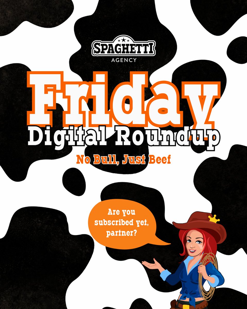 Join thousands of curious humans who get their weekly dose of internet nonsense from our Friday Digital Roundup.

Sharp. Witty. Occasionally weird. Always worth opening.

howdy.spaghettiagency.co.uk/fdr/

Stay curious. Laugh a little. And for once, look forward to an email. 🤠