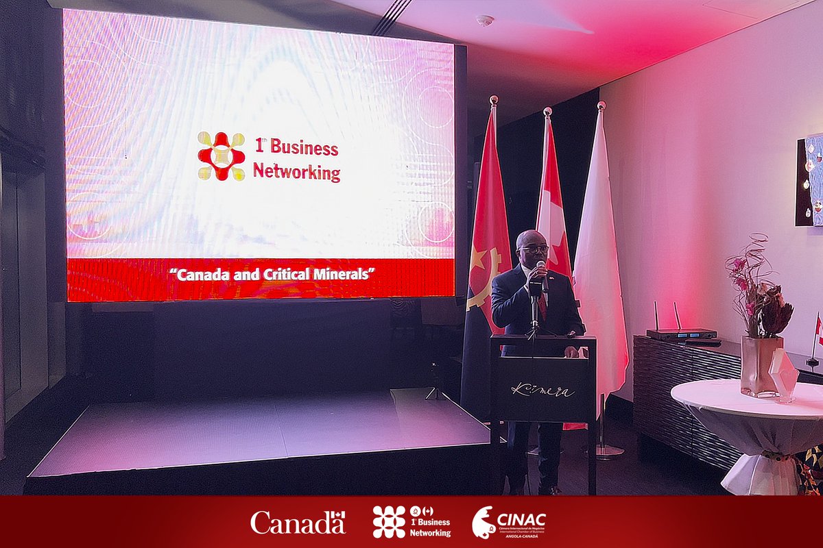 CanHCMozambique's tweet photo. #TradeThursdays
MPUTO-TD hosted a Canada & Critical Minerals Networking Event in Luanda, with #CINAC, reinforcing Canada’s commitment to responsible and strategic mining collaboration and introducing Canada’s new Ambassador to Angola @AndersonBlanc2.
#CanadaInAngola https://t.co/fuP7IrHtYM