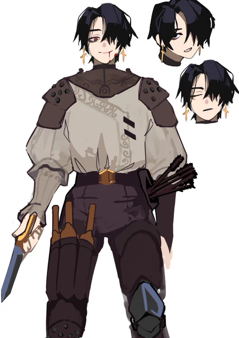 my current DND character i'm playing in my friends campaign he's a 200 yo gramdpa dhampir