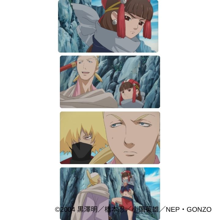 Samurai7anime's tweet photo. 砂漠での戦闘は敵の威力偵察だった。
カンベエたちの目的・人数・戦力は野伏せりに知られる事に。

カンナ村までは敵の偵察に見つからないよう、三組に分かれての隠密行をおこなう。

キュウゾウ、キララは同じ組になったものの、
なぜかキララはキュウゾウをよく思ってないようで… https://t.co/rxGPml09oV