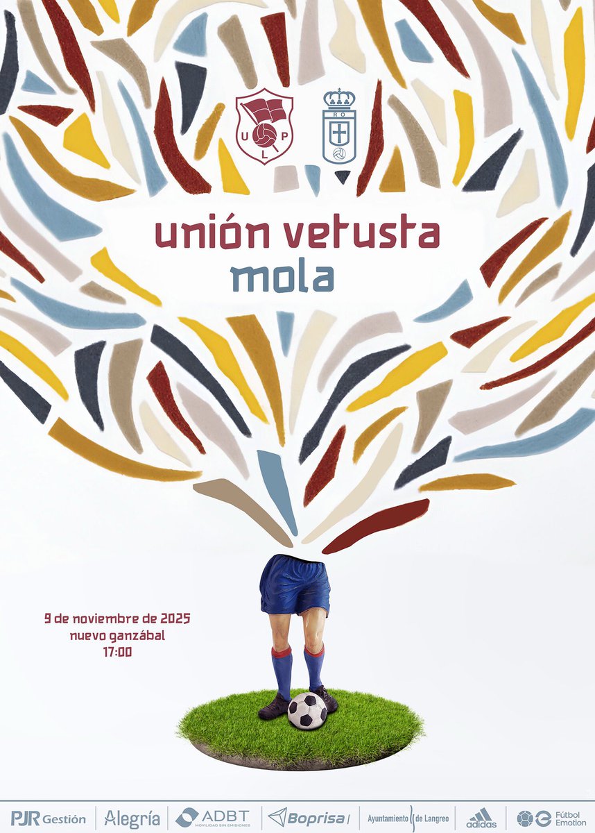 CARTEL RRSS | 🎶 Los domingos en Ganzábal son música para nuestros oídos:

𝐔𝐍𝐈𝐎́𝐍 𝐕𝐄𝐓𝐔𝐒𝐓𝐀, 𝐌𝐎𝐋𝐀

𝘚𝘦𝘳 𝘷𝘢𝘭𝘪𝘦𝘯𝘵𝘦 𝘯𝘰 𝘦𝘴 𝘴𝘰𝘭𝘰 𝘤𝘶𝘦𝘴𝘵𝘪𝘰́𝘯 𝘥𝘦 𝘴𝘶𝘦𝘳𝘵𝘦

⚒️ #UPLangreoVetusta 🔵🔴 #TamosXuntosNesto