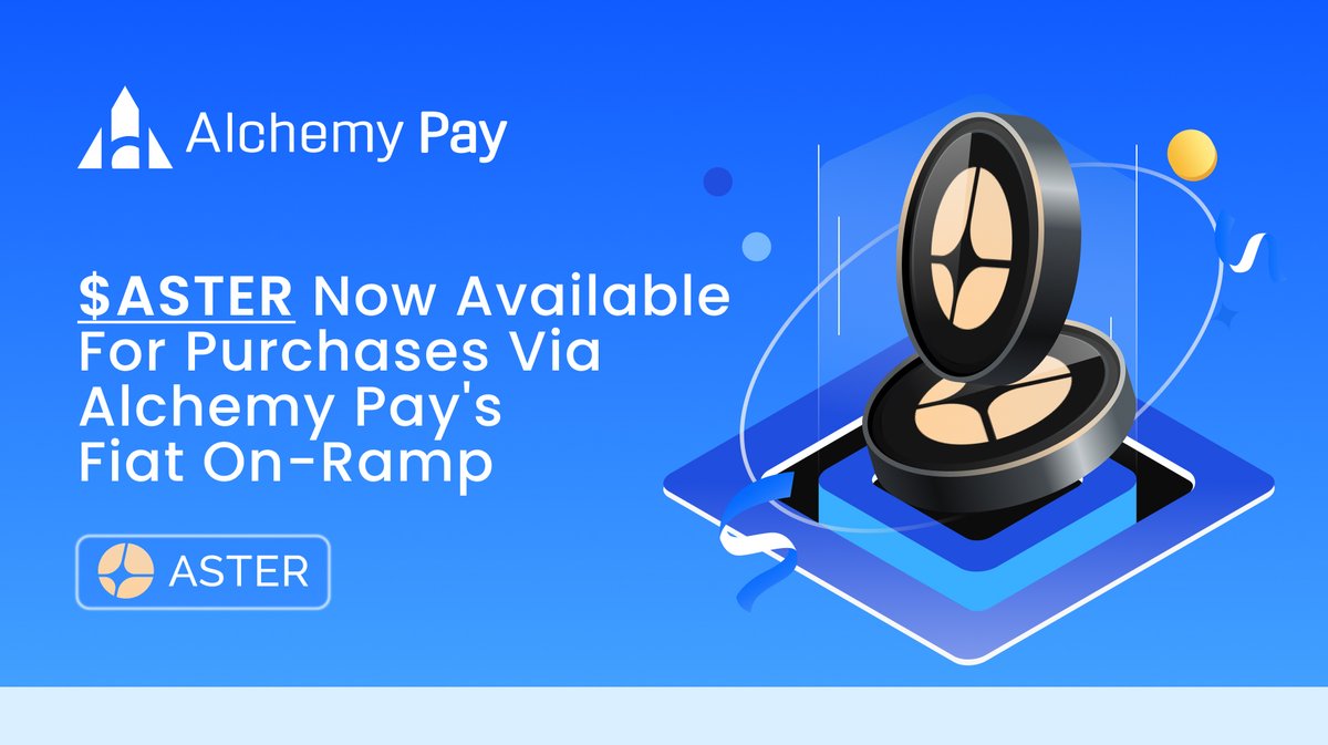 AlchemyPay's tweet image. Excited to partner with @Aster_DEX! Fast. Flexible. Private. Onchain. ⚡️  

#AlchemyPay&apos;s fiat on-ramp now supports $ASTER from Aster, the next-gen DEX for Perpetual &amp;amp; Spot trading.  

Buy globally with fiat—cards, wallets, bank transfers, all supported 👉 ramp.alchemypay.org…