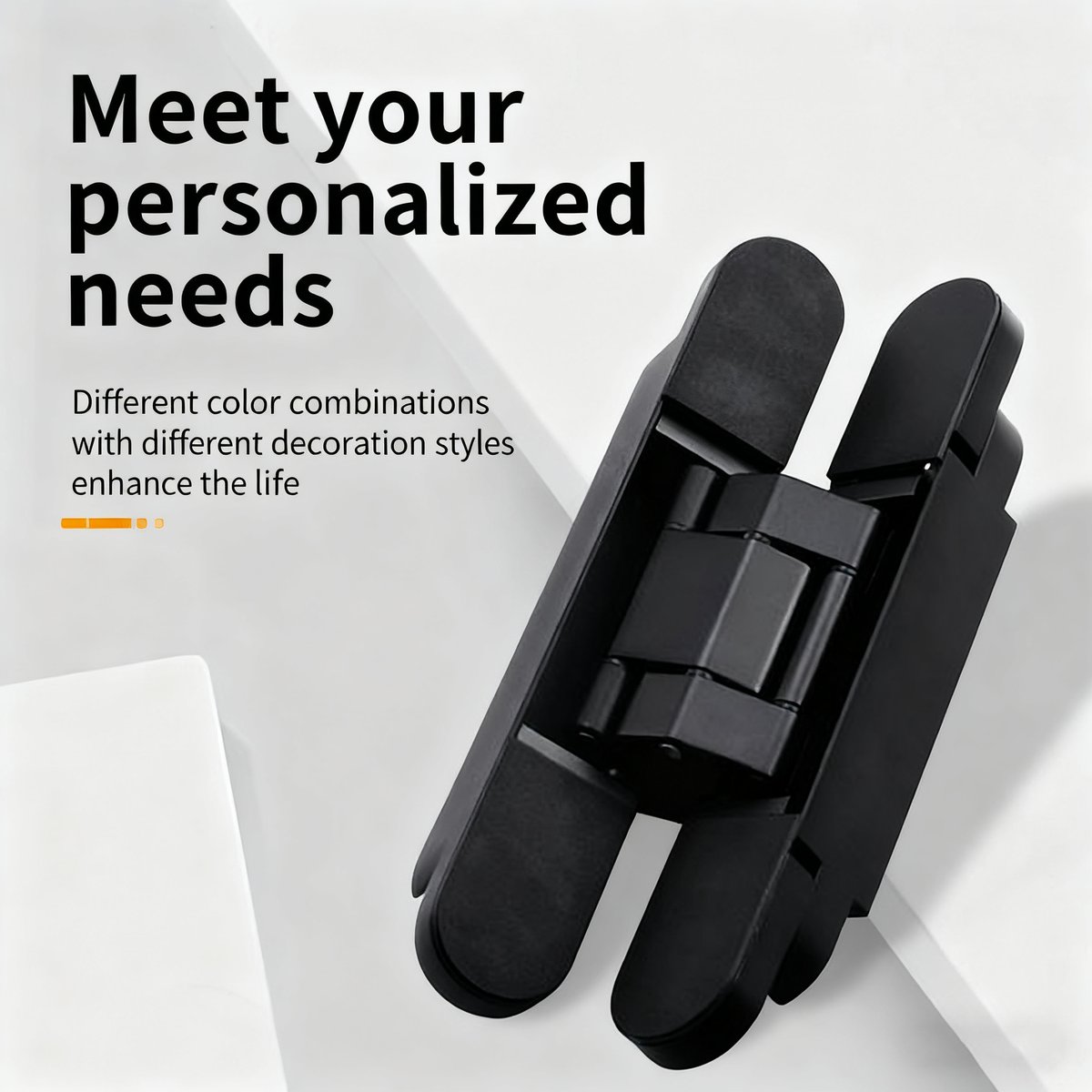 wingboHardware's tweet image. Invisible Door Hinges 3D Adjustable Concealed Hinges Shiny Gold Black Bright Chrome Zinc Alloy Butt Hinge Heavy-duty
Product Highlights
1.Invisible Door Hinges:Designed to be virtually invisible, these hinges maintain the aesthetic integrity of your door.
#hinge #InvisibleHinge