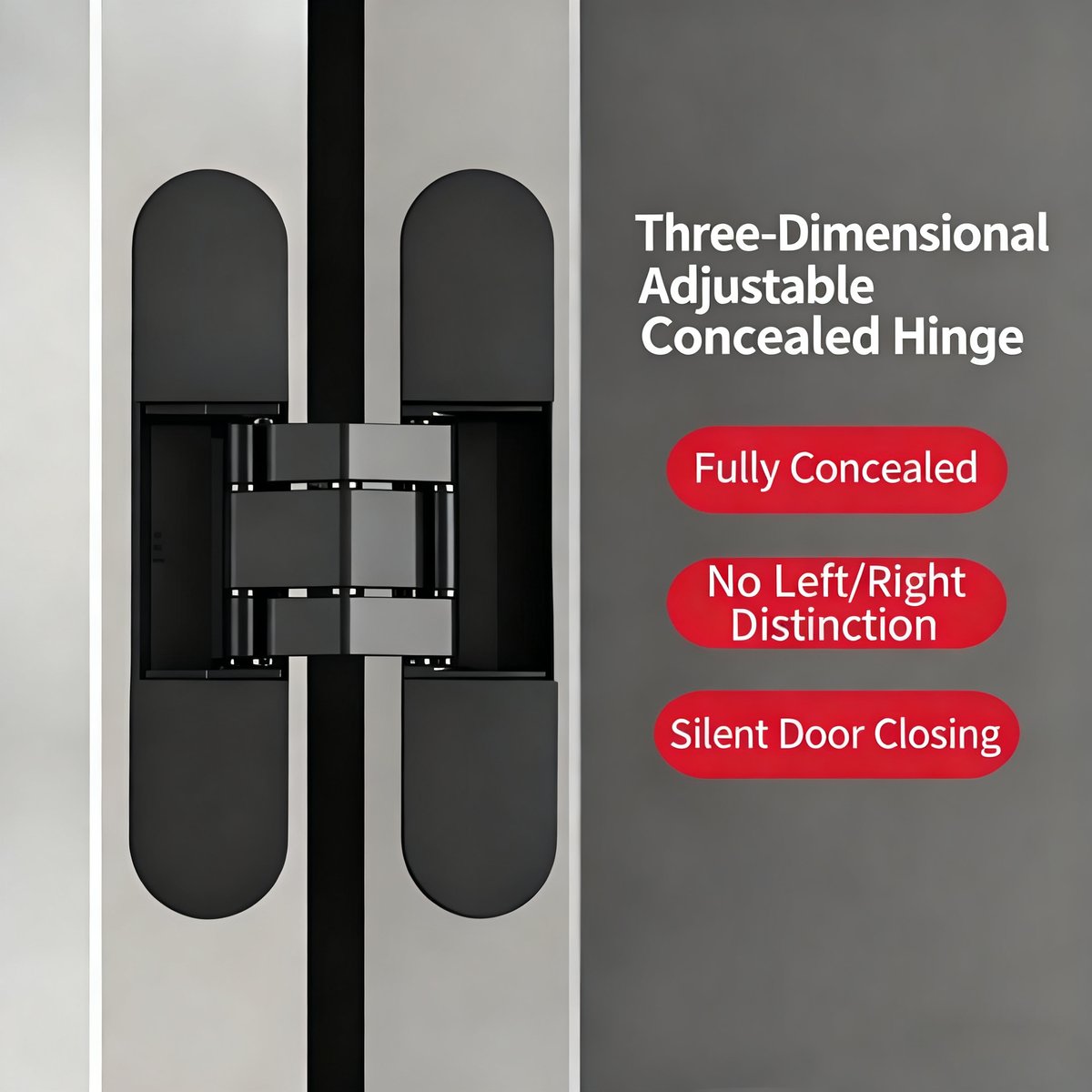 wingboHardware's tweet image. Invisible Door Hinges 3D Adjustable Concealed Hinges Shiny Gold Black Bright Chrome Zinc Alloy Butt Hinge Heavy-duty
Product Highlights
1.Invisible Door Hinges:Designed to be virtually invisible, these hinges maintain the aesthetic integrity of your door.
#hinge #InvisibleHinge