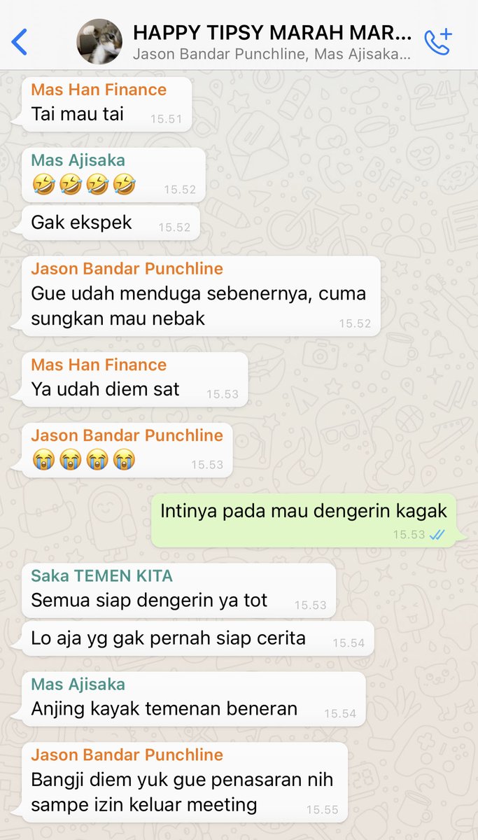RRubyverse's tweet image. 229. Paham kan situasi kalo curhat di grup laknat ini bakalan gimana