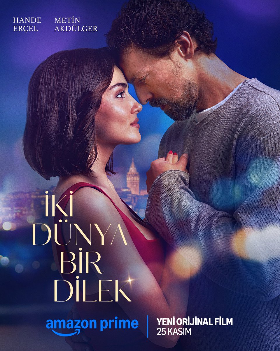 UliEzo's tweet photo. Baş rollerini Hande Erçel ve Metin Akdülger'in paylaştığı Amazon Prime Video orijinal yapımı İki Dünya Bir Dilek filmi afişi❤️#HandeErçel #MetinAkdülger #PrimeVideoNl #İkiDünyaBirDilek https://t.co/wkOrCr8meb