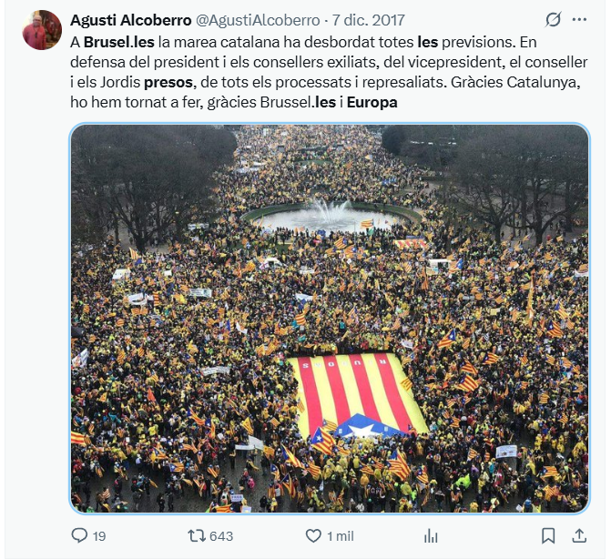 tabarnia's tweet photo. Recuerdo ahora aquellos viajes a Bruselas y aquellas huelgas de hambre.
El daño que provocaran estos chorizos en todos los sentidos... Qué vergüenza...
#EuropaEnsMira #LlibertatPresosPolitics https://t.co/ZhnV8gxBid