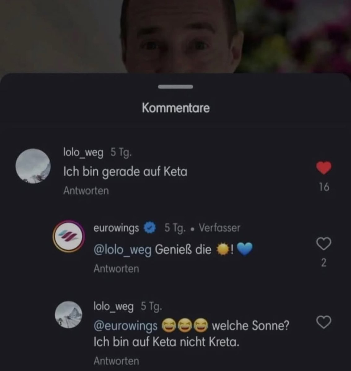 Er war zu 100% sicher mit dem was er kommentiert