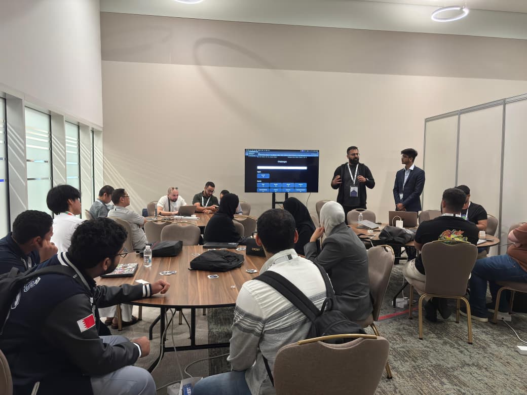 🎯 Ongoing Now at <a href="/cloudvillage_dc/">Cloud Village</a>  x <a href="/defcon/">DEF CON</a>  Bahrain 🇧🇭! <a href="/AicsExpo/">Arab International Cybersecurity Conference & Expo</a> 

Hans Raj Shrivastava and Jayesh Singh Chauhan are live with CTF 101 - helping participants sharpen their skills and learn how to capture those flags 🚩☁️

📍 Room C16, Exhibition World Bahrain
🕛 Started at