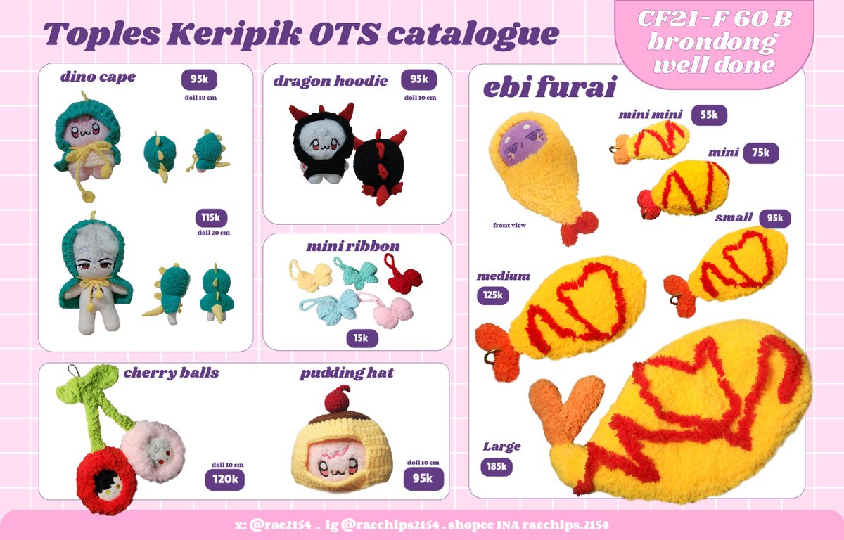 rae2154's tweet photo. 🔁and ❤️are appreciated  
RaesChip's Toples Keripik OTS #CF21   
Both: F 60 B - Brondng Well Done
Both days: 15-16 Nov '25
stok limited ya, ada beberapa yang cuma ada 1-2 set aja

Doll Clothes, Maid Costume, Doll, Original, anapas
#CF21Catalogue #comifuro21 #CFXXICatalogue https://t.co/4oFPPoQabz