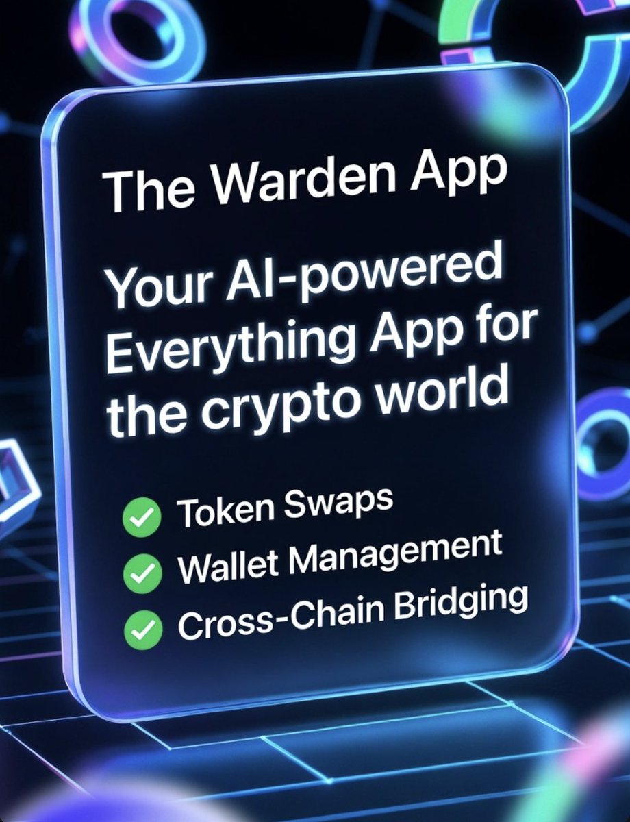 🤖The <a href="/wardenprotocol/">Warden</a> is launching as an AI-powered "Everything App" for the crypto world!
Token swaps, wallet management, cross-chain bridging...All in one place with simple natural language commands.
You're no longer clicking dApps, you're just asking.⚡ Simple,intuitive,smart.