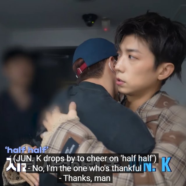 woovingu2piem's tweet photo. Stop, I am going to cry 😭
"It's actually comforting having Jun. K nearby." 😭 https://t.co/0tWjhNkYzi
