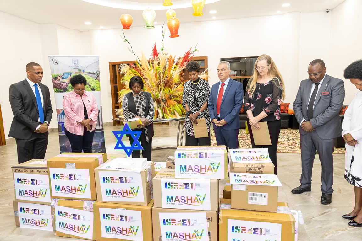 In support of Faith Evangelistic Ministries (FEM) medical mission, H.E. Gideon Behar, Ambassador of Israel to Kenya, handed over essential pharmaceutical supplies to the FEM medical team. These will be used during an upcoming free medical camp serving a deserving community in the