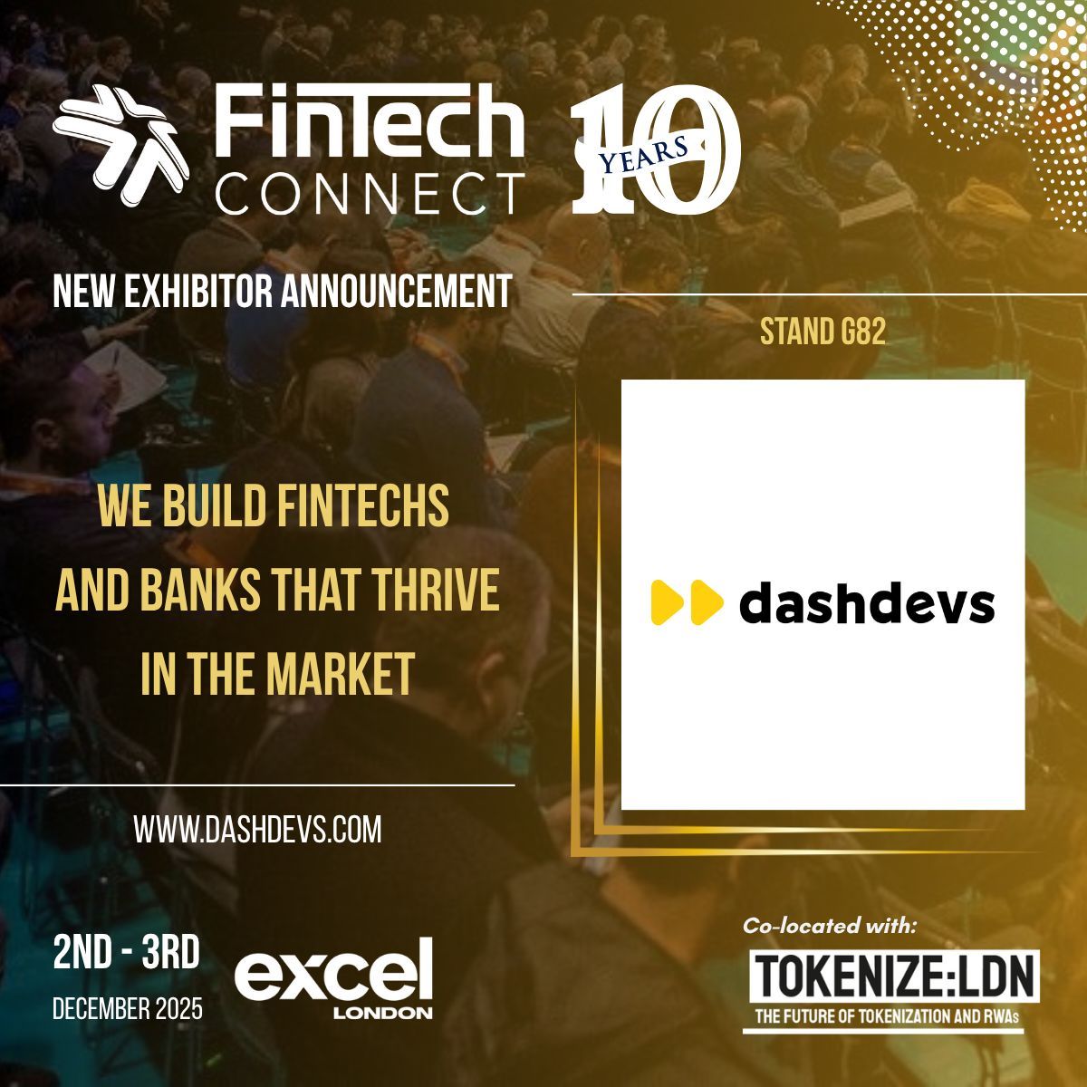 fintech_connect's tweet image. 🚀 Welcome #DashDevs to #FinTechConnect 2025! 🚀

Fintech development partner with 14+ years’ experience &amp;amp; 500+ projects - building scalable digital banks &amp;amp; licensing-ready MVPs fast.

📍 Stand G82 | 2–3 Dec | Excel London
🎟 fintechconnect.com

#DigitalBanking #Innovation